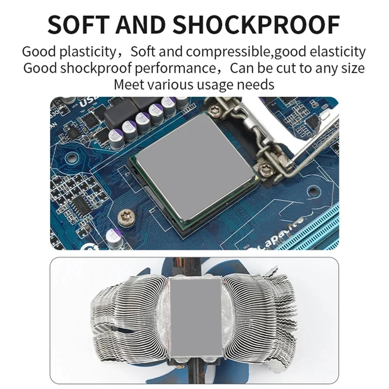 A84E-Conductive Silicone Thermal Pad CPU GPU 100X100mm 2.0Mm Thickness 15W/MK Heatsink Cooling
A84E-Conductive Silicone Thermal Pad CPU GPU 100X100mm 2.0Mm Thickness 15W/MK Heatsink Cooling