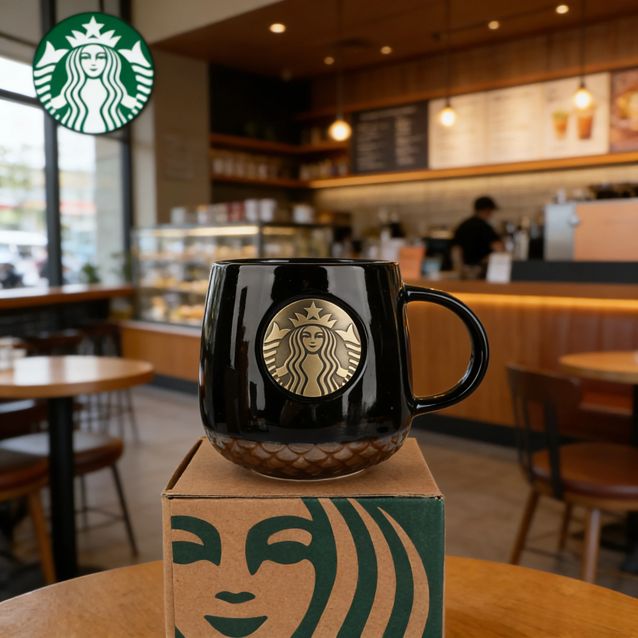 Starbucks Mermaid Fish Scale Mug Classic Black Bronze Badge Ceramic Coffee Cup Office Gift
Starbucks Mermaid Fish Scale Mug Classic Black Bronze Badge Ceramic Coffee Cup Office Gift