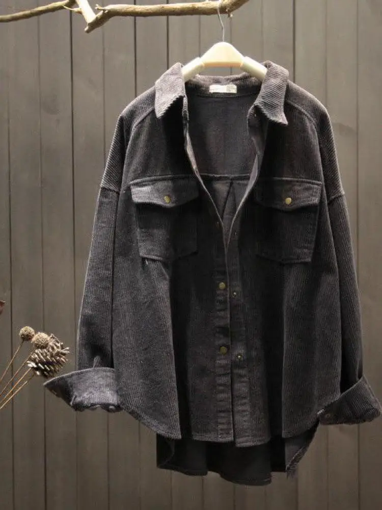 Korean Vintage Women Solid Corduroy Elegant Cardigan Shirt Autumn Winter Single Breasted Long Sleeve Asymmetric Blouse Tops Chic
Korean Vintage Women Solid Corduroy Elegant Cardigan Shirt Autumn Winter Single Breasted Long Sleeve Asymmetric Blouse Tops Chic