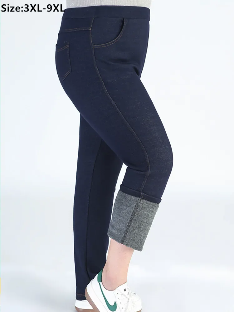Women Winter Leggings Plus Size 9XL 8XL 6XL Girl Fleece Warm Slim Fit Trousers Lady Oversized Stretched High Waist Female Pants
Women Winter Leggings Plus Size 9XL 8XL 6XL Girl Fleece Warm Slim Fit Trousers Lady Oversized Stretched High Waist Female Pants