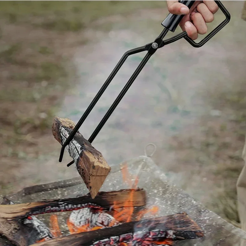 Уличный карбоновый пожарный усилитель, кожаный чехол, утюг, удлиненный грузовой зажим, барбекю, твердая деревянная ручка, плоскогубцы для горения огня K3H1B8 
Уличный карбоновый пожарный усилитель, кожаный чехол, утюг, удлиненный грузовой зажим, барбекю, твердая деревянная ручка, плоскогубцы для горения огня K3H1B8