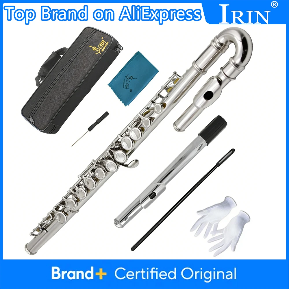 SLADE 16-Hole Closed Flute Nickel-Plated Transverse Flute | Dual Head Joints Set for Children's Concert & Practice Pro Flute
SLADE 16-Hole Closed Flute Nickel-Plated Transverse Flute | Dual Head Joints Set for Children's Concert & Practice Pro Flute