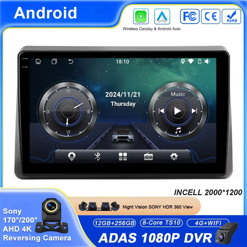 Car For Renault Master 2019 - 2022 Android Auto Radio Stereo Head Unit Multimedia Player GPS Navigation Carplay QLED No 2din DVD
Car For Renault Master 2019 - 2022 Android Auto Radio Stereo Head Unit Multimedia Player GPS Navigation Carplay QLED No 2din DVD