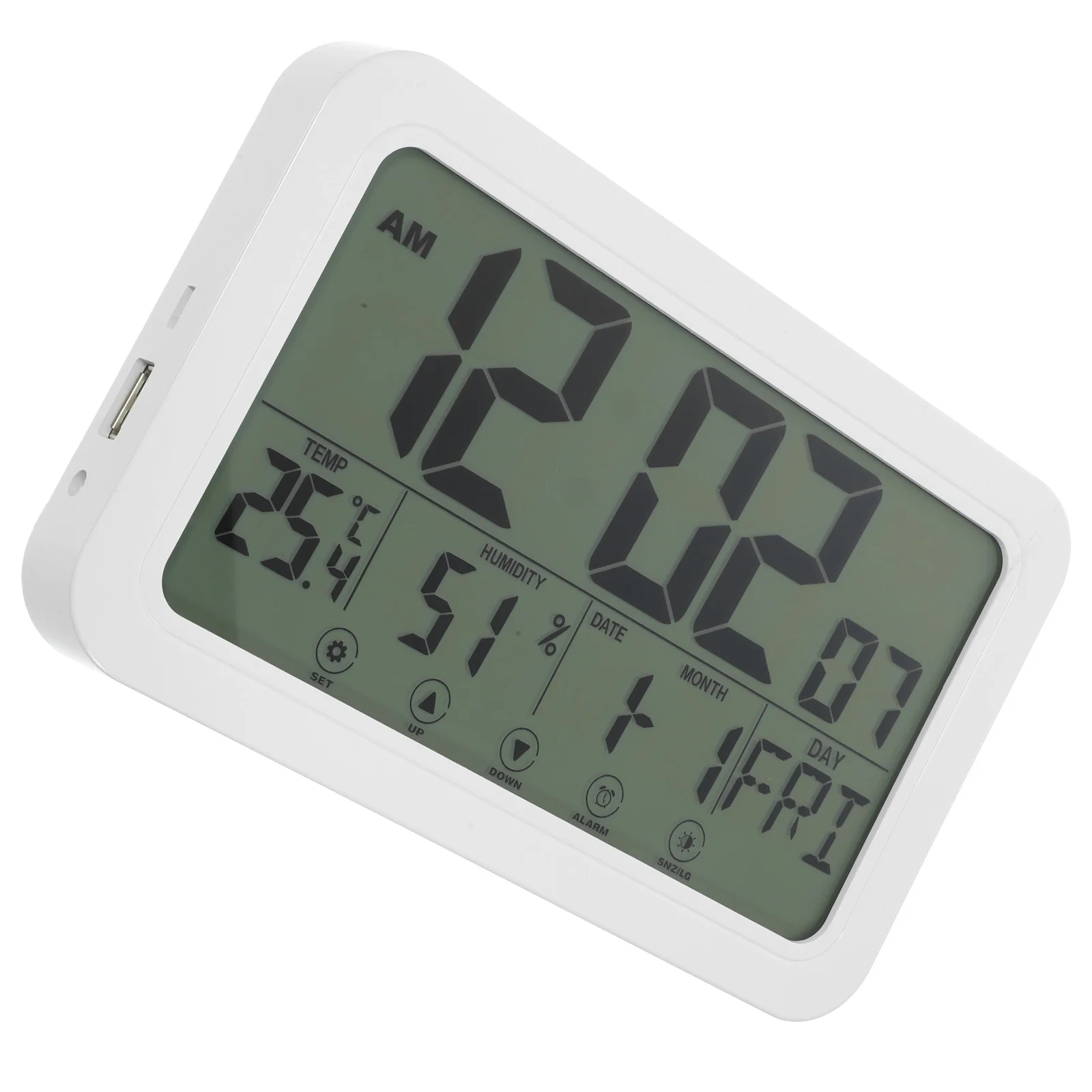 Small Temperature and Humidity Clock Office Digital Wall Desktop Calendar Plastic
Small Temperature and Humidity Clock Office Digital Wall Desktop Calendar Plastic