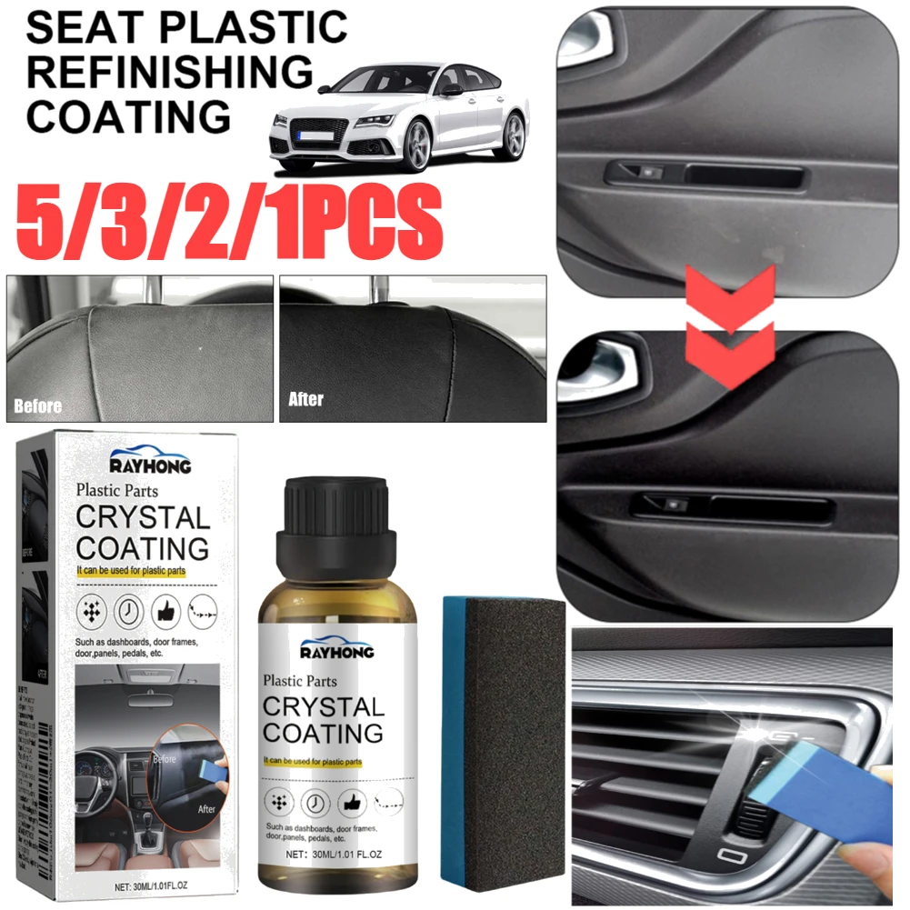 30ml Crystal Coating Wax Car Plastic Trim Restorer Car Panel Plastic Renovated Retreading Agent Long Lasting for Car Maintenance
30ml Crystal Coating Wax Car Plastic Trim Restorer Car Panel Plastic Renovated Retreading Agent Long Lasting for Car Maintenance