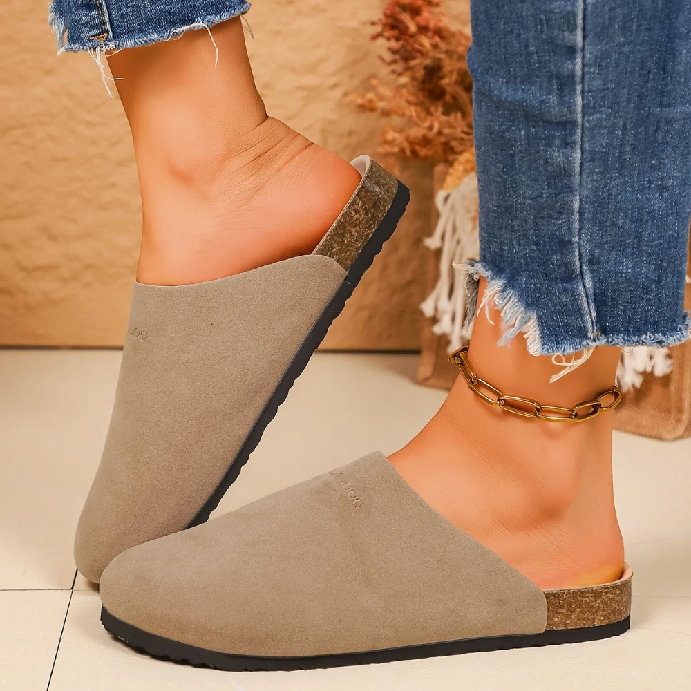 Vintage Faux Suede Birken Slippers Women Summer Closed Toe Outdoor Mule Slippers Woman Plus Size 43 Flat Heels Clogs Sandals
Vintage Faux Suede Birken Slippers Women Summer Closed Toe Outdoor Mule Slippers Woman Plus Size 43 Flat Heels Clogs Sandals