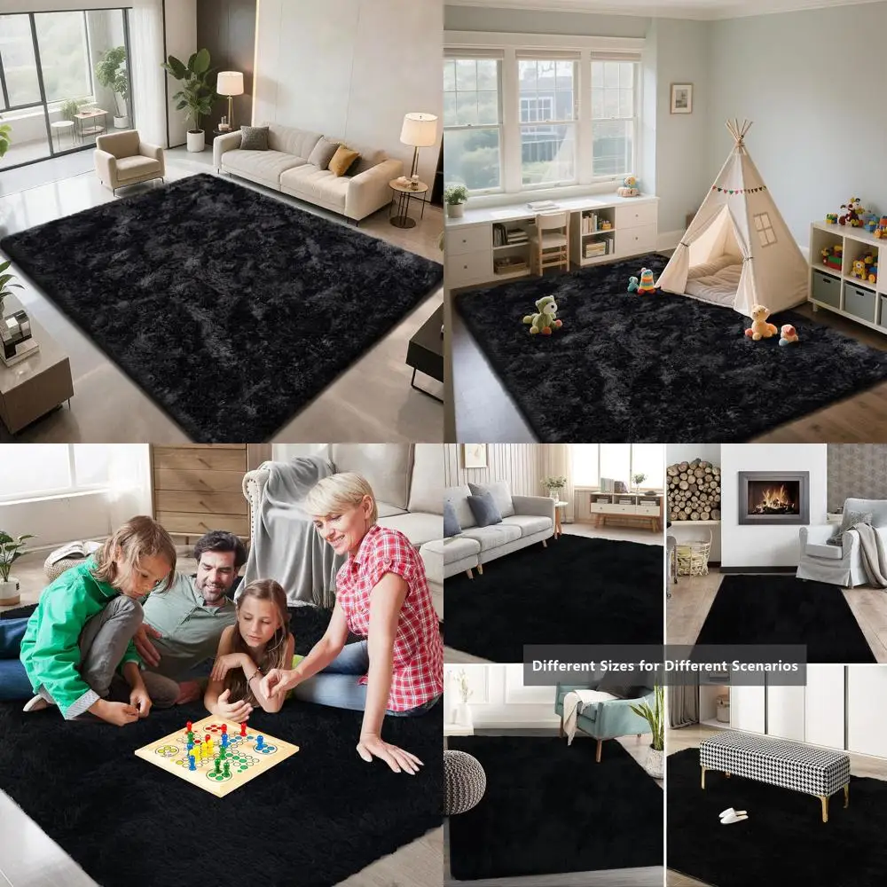 Ultra Plush 8x10 Area Rugs - Soft, Fluffy Carpets for Bedrooms, Living Rooms, Dorms, and Kids' Rooms, Black
Ultra Plush 8x10 Area Rugs - Soft, Fluffy Carpets for Bedrooms, Living Rooms, Dorms, and Kids' Rooms, Black