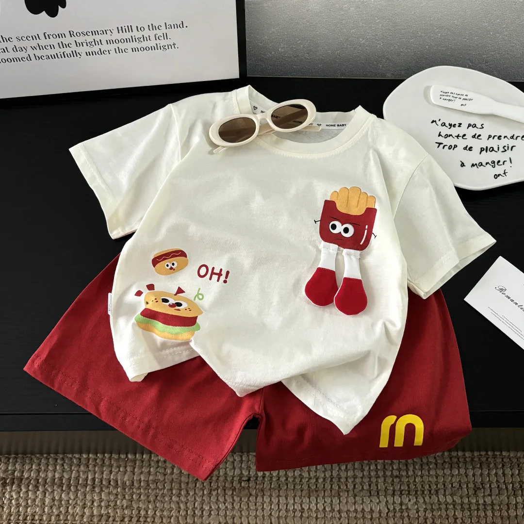 100% Pure Cotton Children Short Sleeved Set Summer New Style Boys Girls Clothing Cartoon Three Dimensional Doll Summer Outfit
100% Pure Cotton Children Short Sleeved Set Summer New Style Boys Girls Clothing Cartoon Three Dimensional Doll Summer Outfit