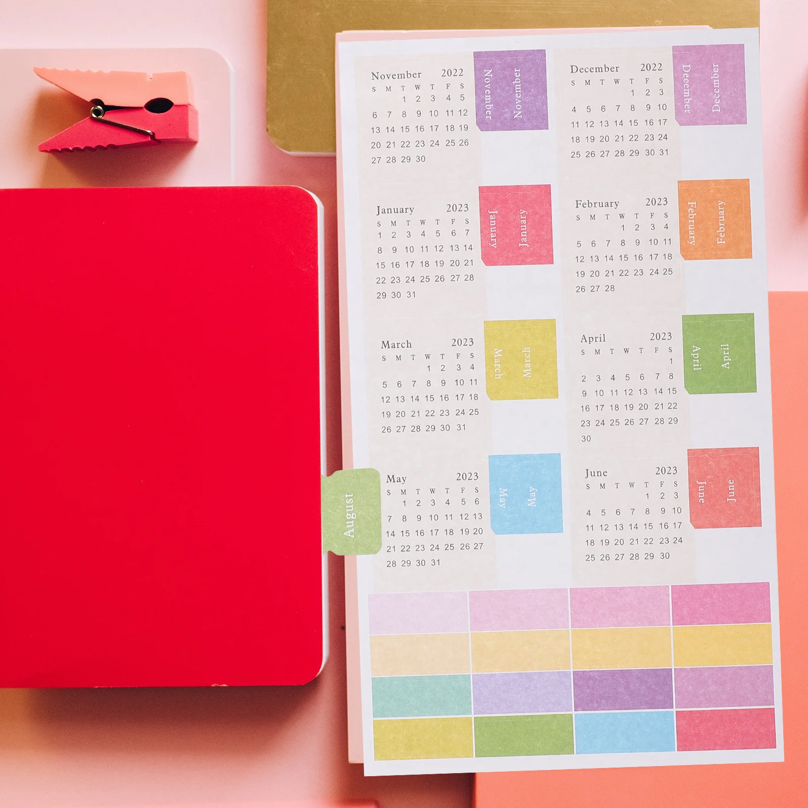 10 Sheets Calendar Index Sticker Planner Reminder Event Stickers Tabs Holiday Months Flags for Books Office
10 Sheets Calendar Index Sticker Planner Reminder Event Stickers Tabs Holiday Months Flags for Books Office