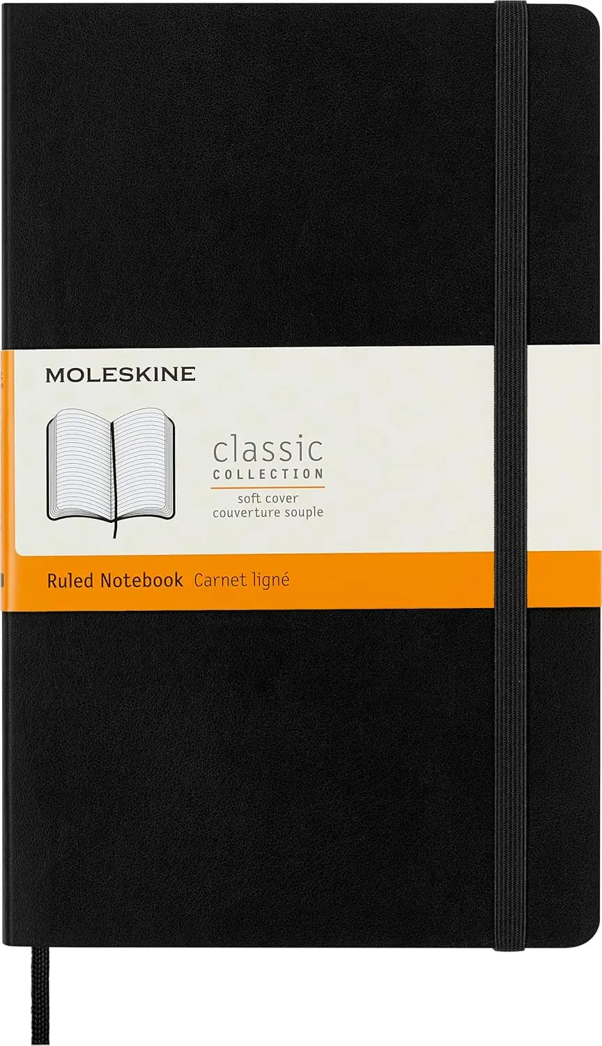Классический блокнот в мягкой обложке, большой формат (5x8.25 дюймов), черный, 192 страницы.
Классический блокнот в мягкой обложке, большой формат (5x8.25 дюймов), черный, 192 страницы.