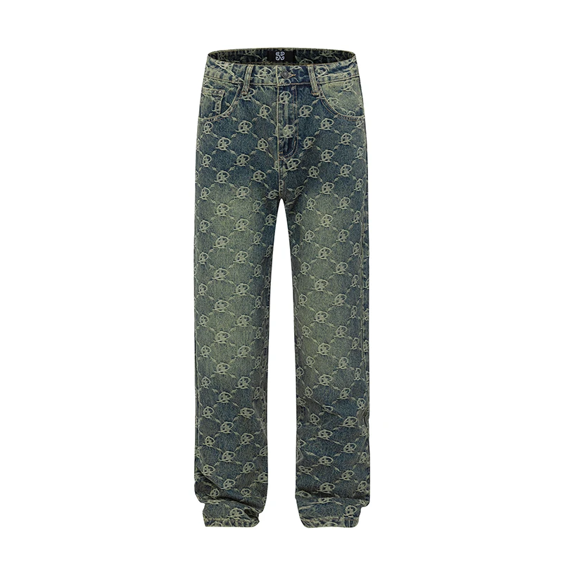 Streetwear Korean loose straight men's jeans retro personality high-end jacquard men and women with the same paragraph fall new
Streetwear Korean loose straight men's jeans retro personality high-end jacquard men and women with the same paragraph fall new