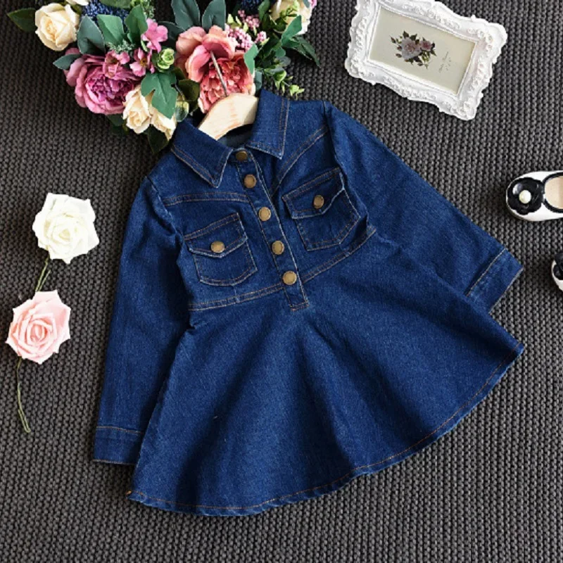 2024 Girl Casual Jeans Dress Baby Kids Children Autumn Long Sleeve Denim Clothes
2024 Girl Casual Jeans Dress Baby Kids Children Autumn Long Sleeve Denim Clothes