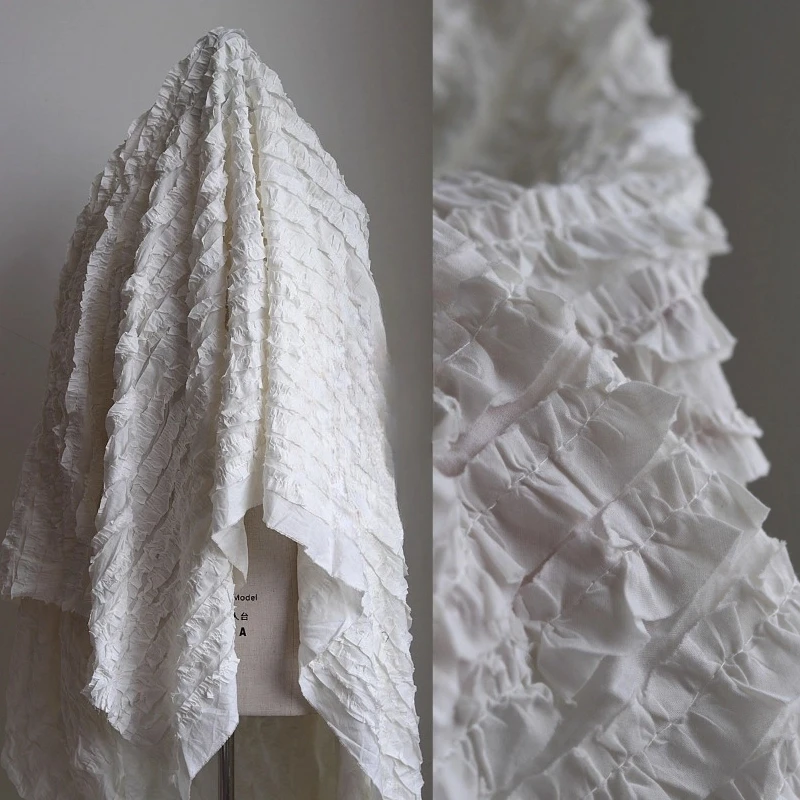 Ultra Thin Pleated Wide Cotton Soft Fabric for Wedding Lace Dress Clothing Set Fashion Cloth Diy By The Meter Sewing Material
Ultra Thin Pleated Wide Cotton Soft Fabric for Wedding Lace Dress Clothing Set Fashion Cloth Diy By The Meter Sewing Material