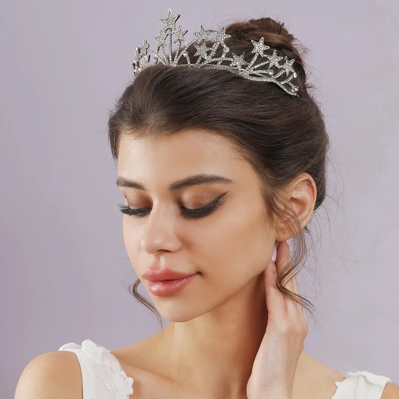 Baroque Sliver Color Star Crystal Pearl Wedding Tiaras Bridal Crown for Bride Rhinestone Crowns Headband Jewelry Hair Accessorie
Baroque Sliver Color Star Crystal Pearl Wedding Tiaras Bridal Crown for Bride Rhinestone Crowns Headband Jewelry Hair Accessorie