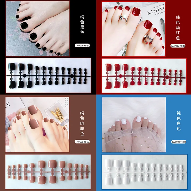 24 Pieces Of Artificial False Toenails Wear Manicure Piece Of False Toenails DIY Tip Manicure Tool Solid Color Toenail Patch
24 Pieces Of Artificial False Toenails Wear Manicure Piece Of False Toenails DIY Tip Manicure Tool Solid Color Toenail Patch