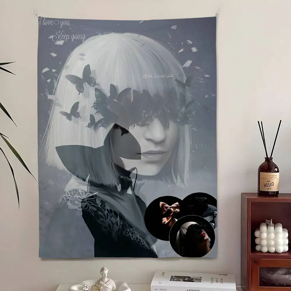 S-SiaS Singer Album Tapestry Bedroom Living Home Decor Bar Outdoor Festival Wall Hanging Decoration Background Art Banner
S-SiaS Singer Album Tapestry Bedroom Living Home Decor Bar Outdoor Festival Wall Hanging Decoration Background Art Banner