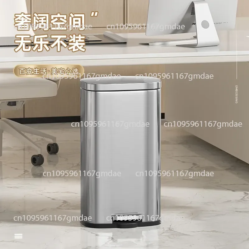 Large trash can, kitchen special with lid, stainless steel household foot-operated toilet, toilet, commercial office
Large trash can, kitchen special with lid, stainless steel household foot-operated toilet, toilet, commercial office