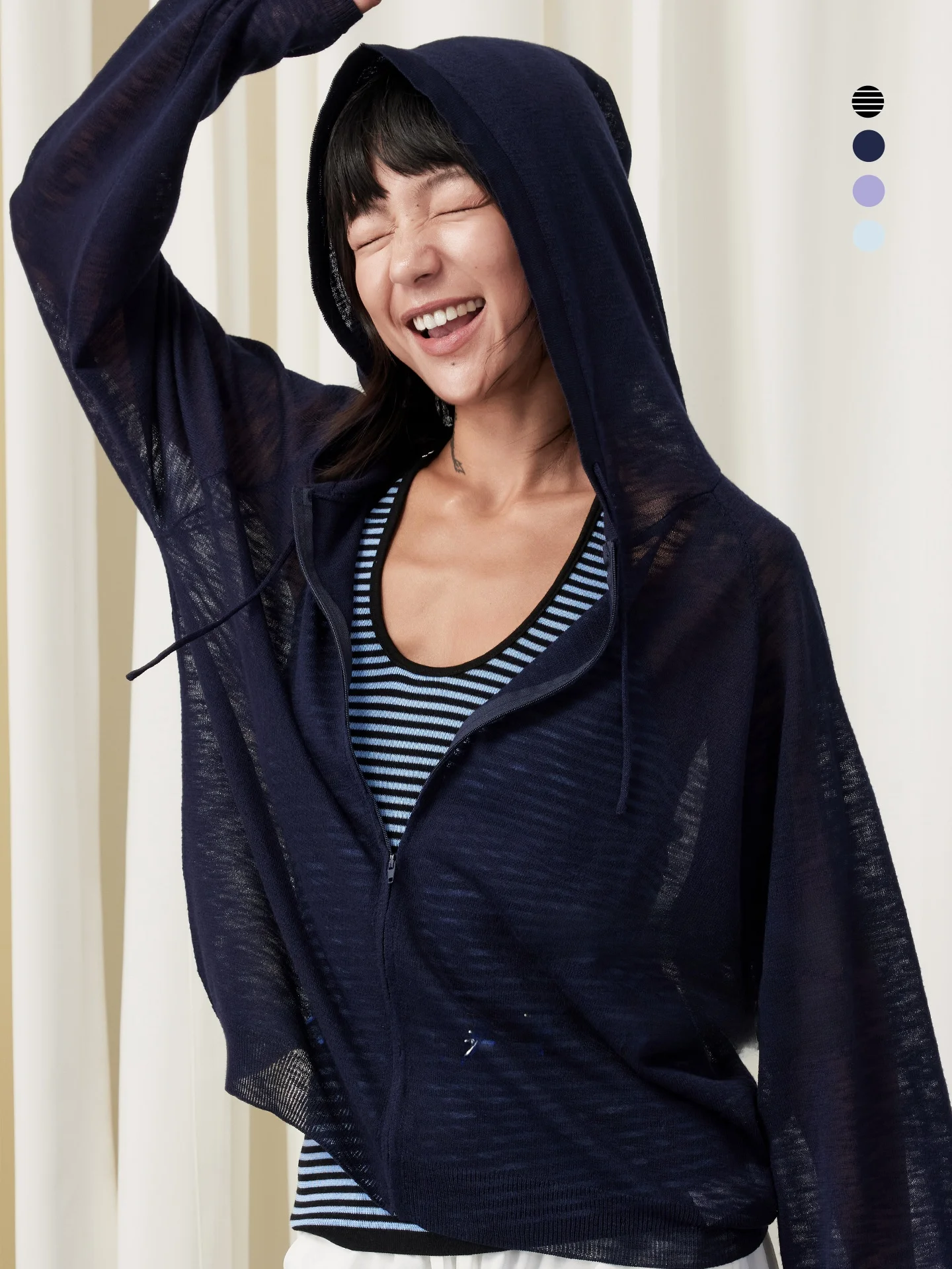Lagur Casual Hooded Open Cardigan Knitted Ultra-Thin Long Sleeve Women's Loose Summer Outerwear Sunscreen Soft Polyester Blend
Lagur Casual Hooded Open Cardigan Knitted Ultra-Thin Long Sleeve Women's Loose Summer Outerwear Sunscreen Soft Polyester Blend