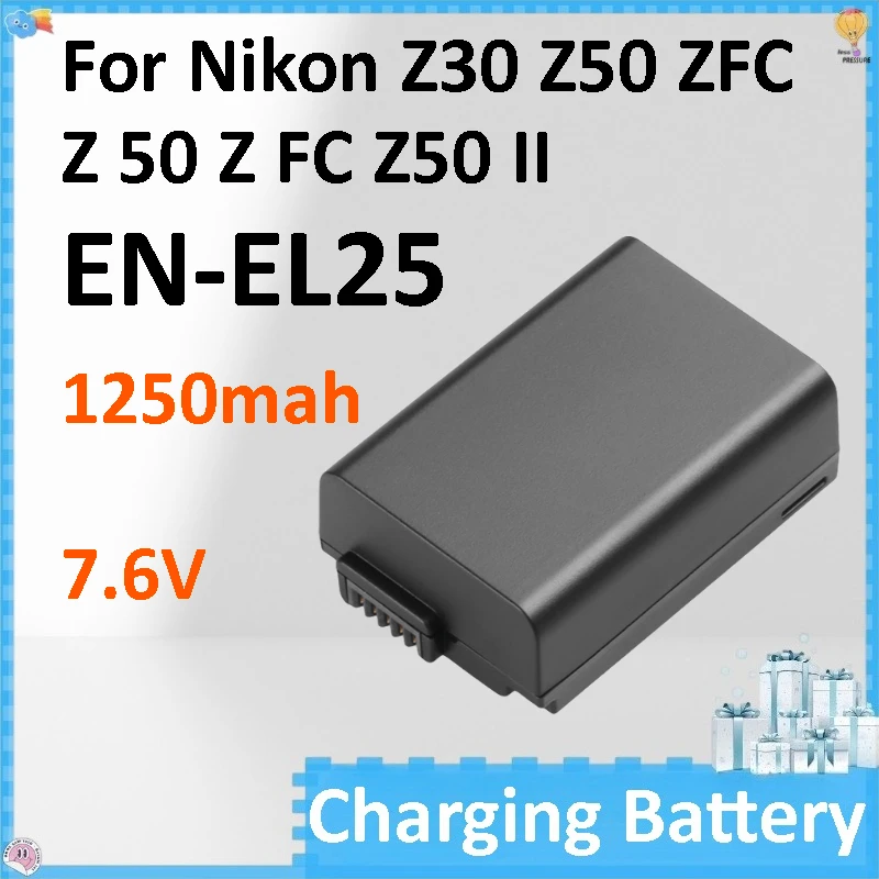 1250mah 7.6V EN-EL25 EN-EL25a Battery for Nikon Z30 Z50 ZFC Z 50 Z FC Z50 II
1250mah 7.6V EN-EL25 EN-EL25a Battery for Nikon Z30 Z50 ZFC Z 50 Z FC Z50 II