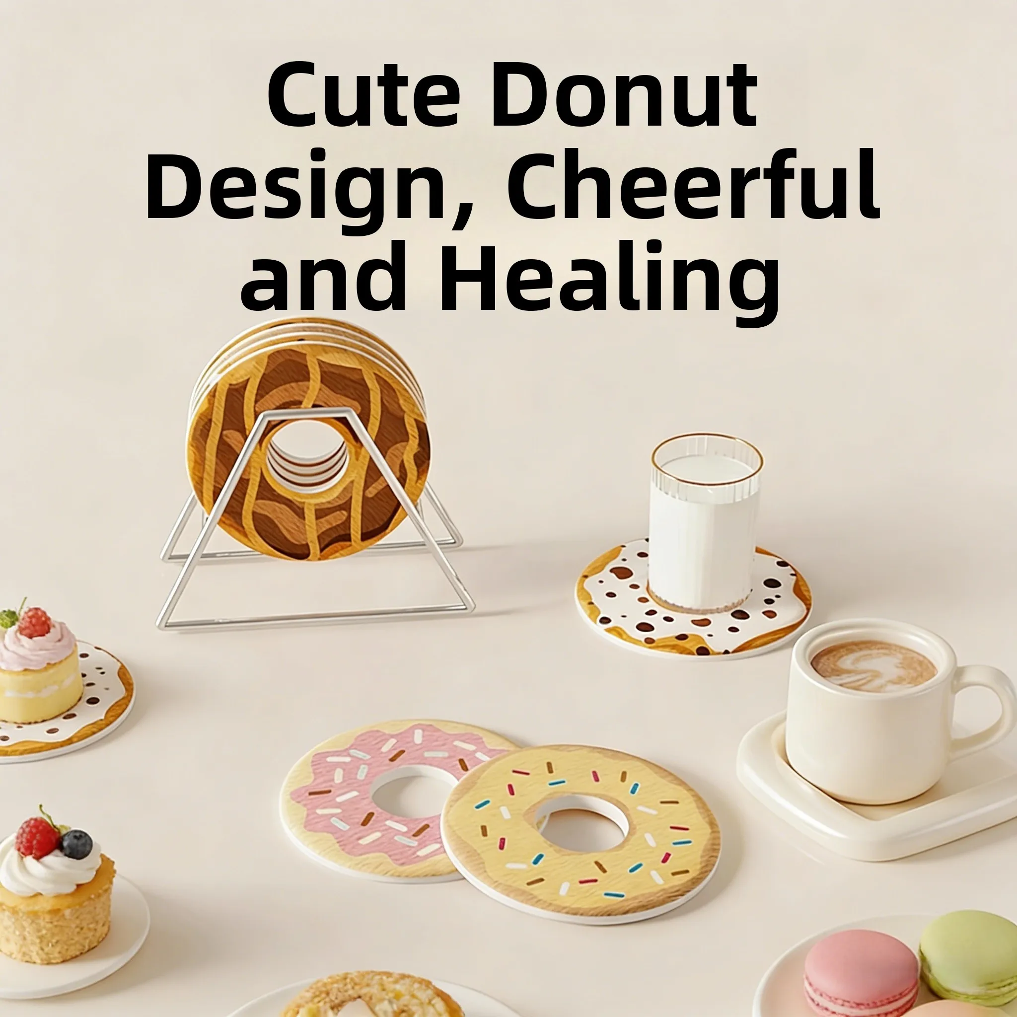 Круглая подставка с мультяшным пончиком, настольный дренажный коврик, офисная чашка для чая, коврик для хранения чашки с водой, жесткий коврик для чашки с грязью
Круглая подставка с мультяшным пончиком, настольный дренажный коврик, офисная чашка для чая, коврик для хранения чашки с водой, жесткий коврик для чашки с грязью