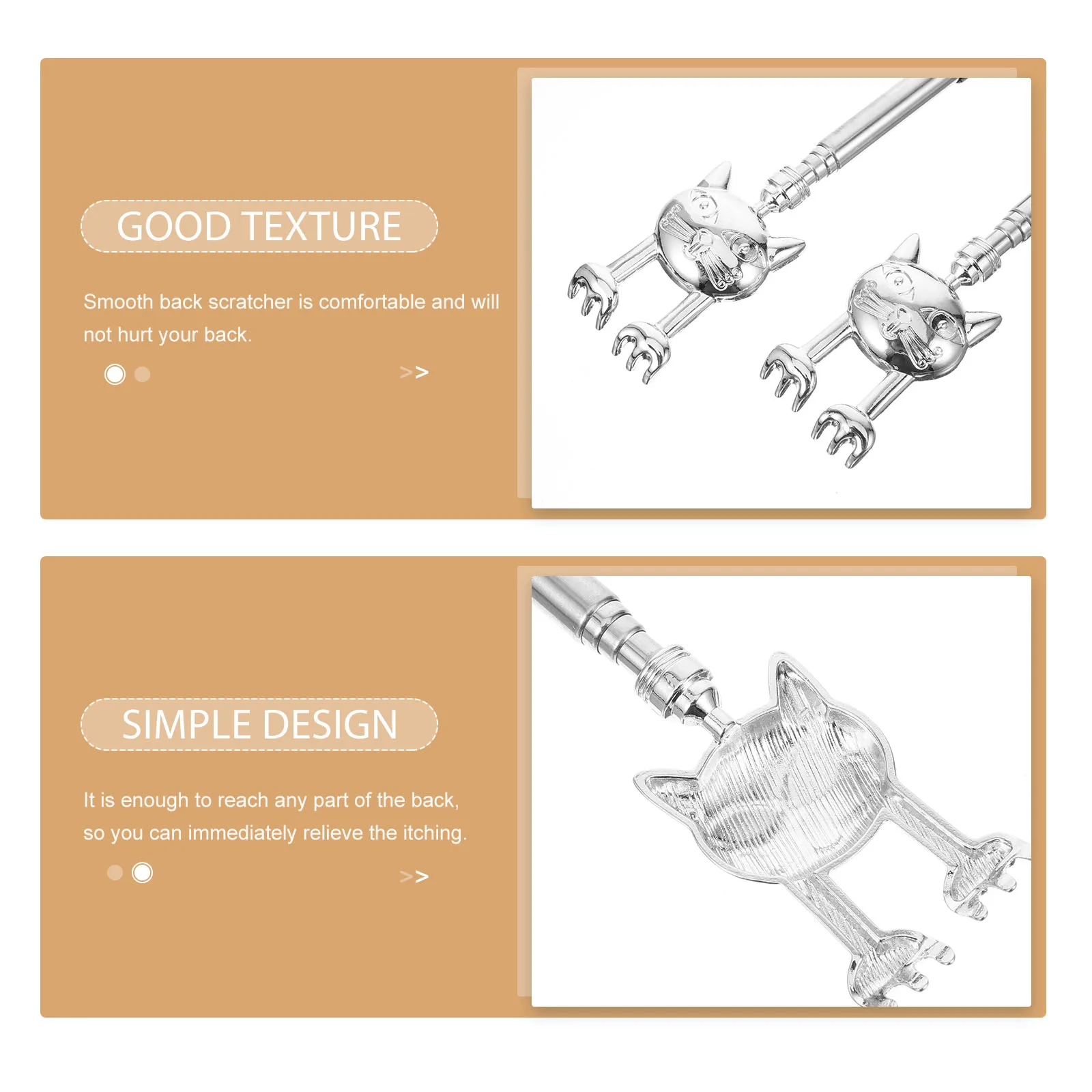 2pcs Stainless Steel Extendable Back Scratcher Retractable Metal Body Scratcher Adults Telescoping Itch Relief for Pregnant
2pcs Stainless Steel Extendable Back Scratcher Retractable Metal Body Scratcher Adults Telescoping Itch Relief for Pregnant