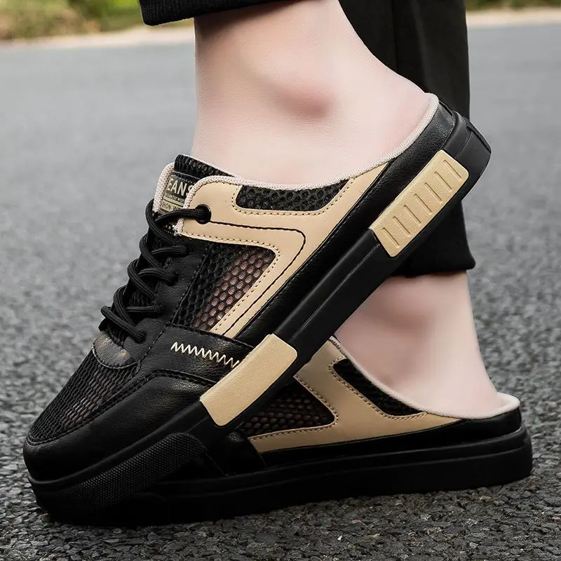 Mesh Semi-Drag Casual Shoes Men Half Shoes For Men Mules Backless Sandals Flat Board Shoes Summer Loafers Slipper Man Slides
Mesh Semi-Drag Casual Shoes Men Half Shoes For Men Mules Backless Sandals Flat Board Shoes Summer Loafers Slipper Man Slides