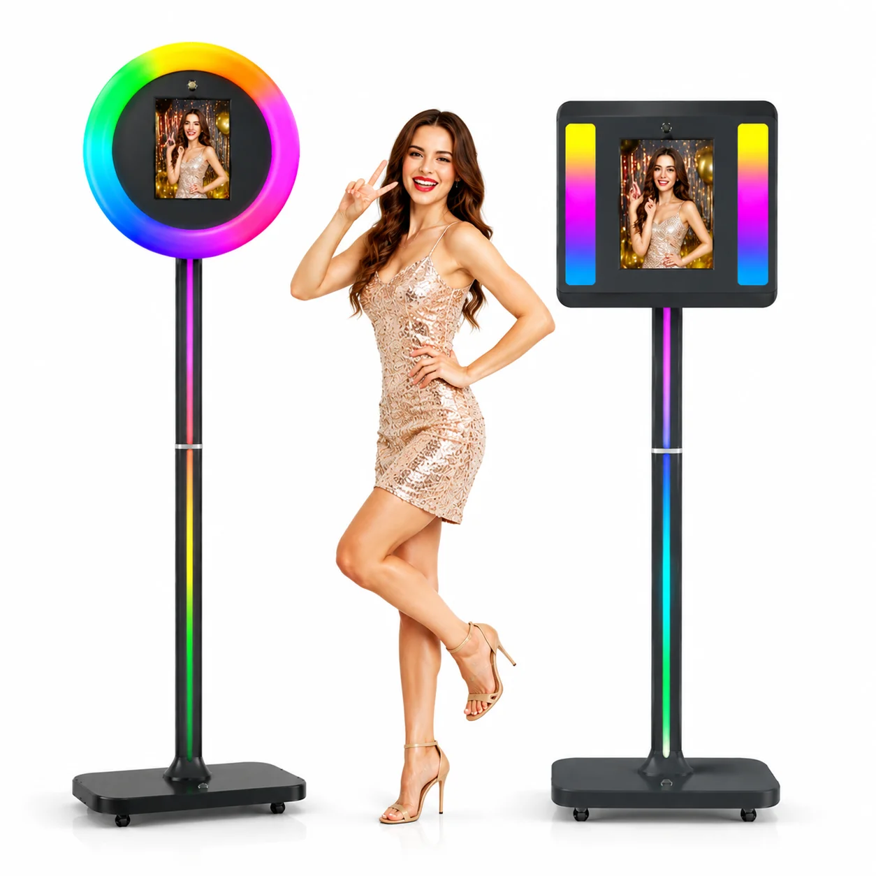 Portable Ipad Photo Booth For For 10.2''/10.9"/11''/12.9''/13 ForWedding Party RGB Ring Light Remote Control Costomization Logo
Portable Ipad Photo Booth For For 10.2''/10.9"/11''/12.9''/13 ForWedding Party RGB Ring Light Remote Control Costomization Logo