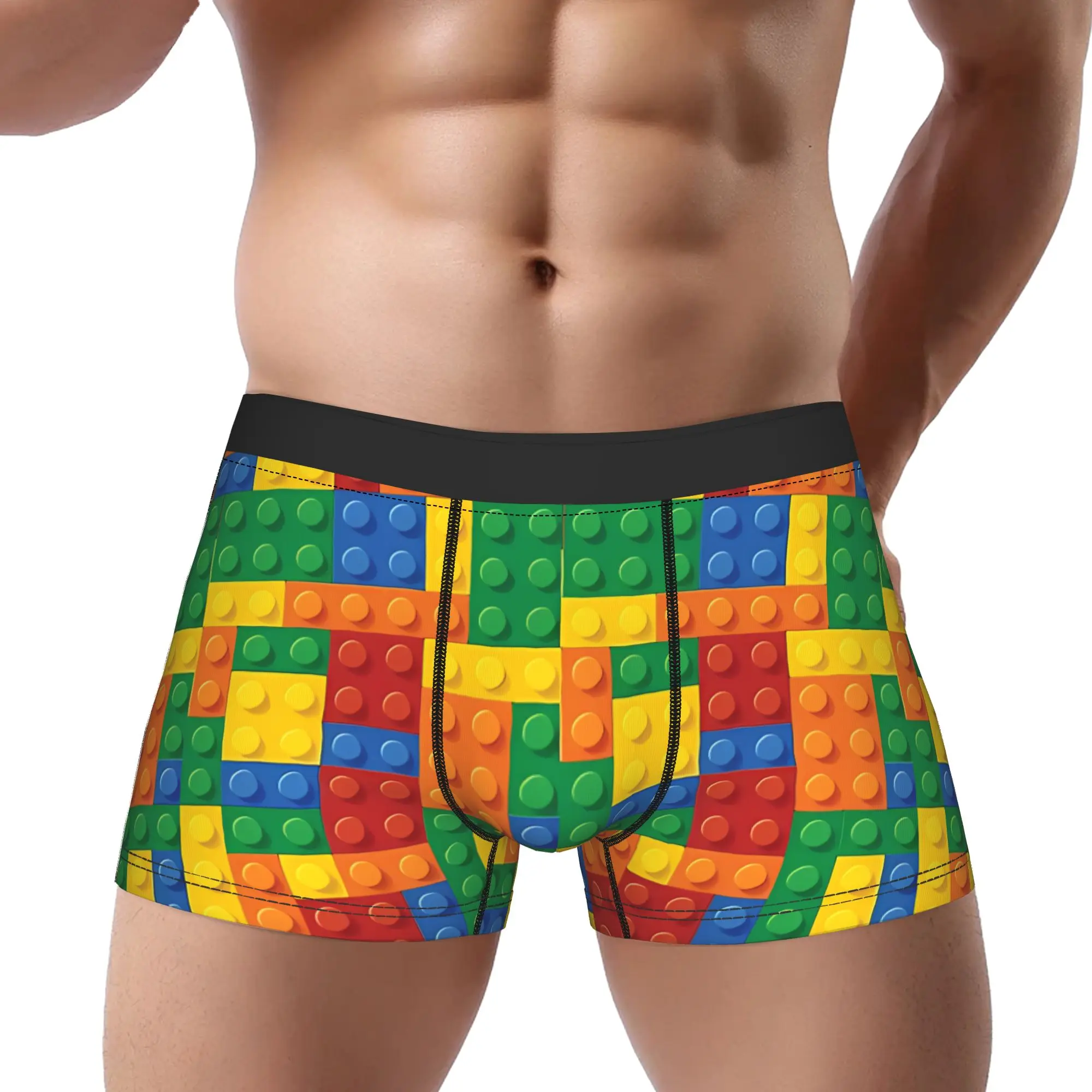 Трусы-боксеры мужские из полиэстера с принтом, в стиле конструктора из кирпичиков и блоков
Трусы-боксеры мужские из полиэстера с принтом, в стиле конструктора из кирпичиков и блоков