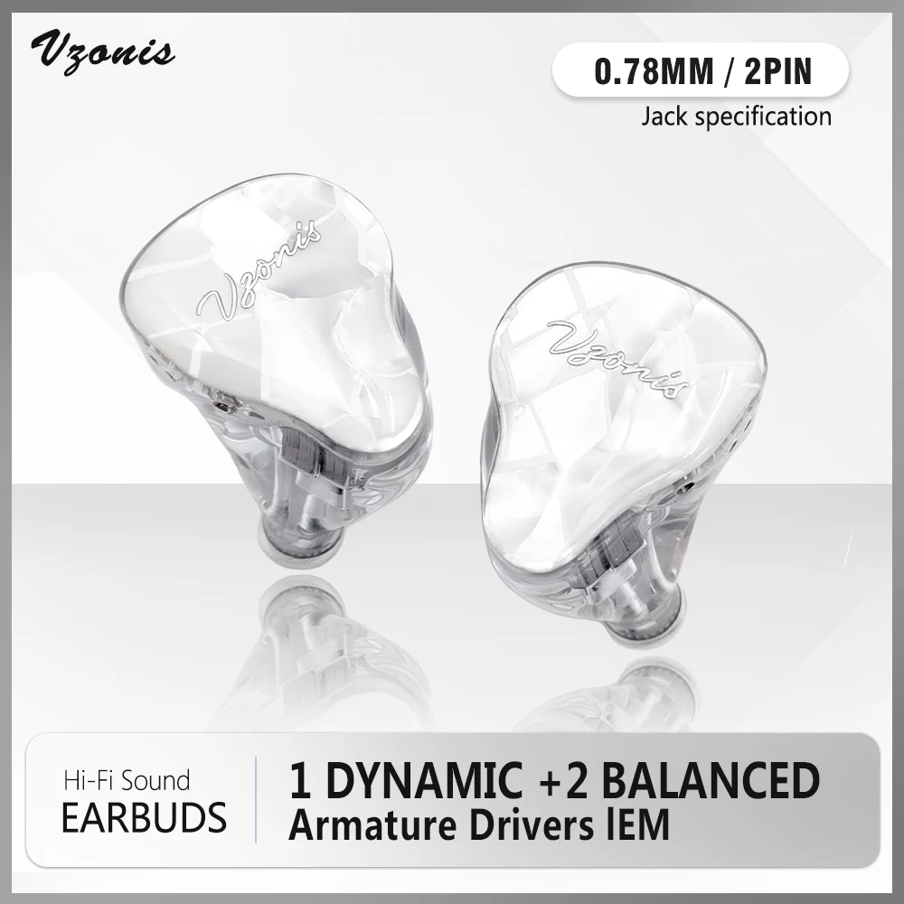Vzonis Resin 3D printed 3 units Hybrid Drive HiFi iem earphones high resolution resin fever music headphones in ear headset
Vzonis Resin 3D printed 3 units Hybrid Drive HiFi iem earphones high resolution resin fever music headphones in ear headset
