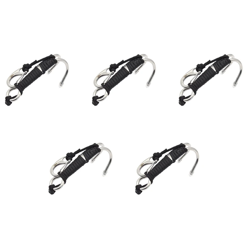 KEEP DIVING 5X Scuba Diving Double Dual Stainless Steel Reef Drift Hook With Line And Clips Hook For Dive Underwater,Black
KEEP DIVING 5X Scuba Diving Double Dual Stainless Steel Reef Drift Hook With Line And Clips Hook For Dive Underwater,Black