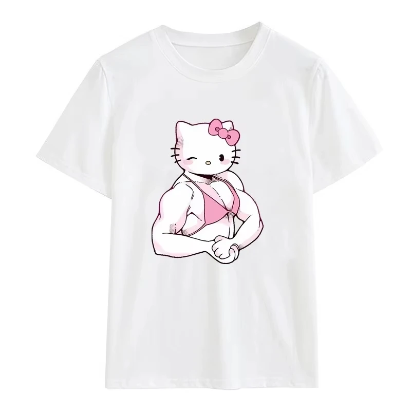 2025 Anime Cartoon Creative Fitness Muscles Hello Kitty Print T Shirt Men Women Cotton Short Sleeved Casual Comfortable T Shirts
2025 Anime Cartoon Creative Fitness Muscles Hello Kitty Print T Shirt Men Women Cotton Short Sleeved Casual Comfortable T Shirts