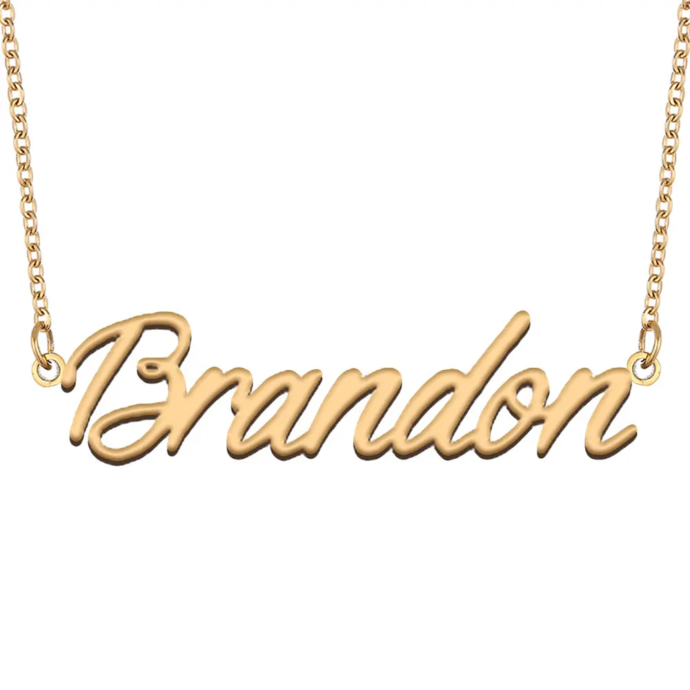 Brandon Name Necklace for Women Stainless Steel Jewelry Gold Color Nameplate Pendants Collares Para Mujer Letters Choker
Brandon Name Necklace for Women Stainless Steel Jewelry Gold Color Nameplate Pendants Collares Para Mujer Letters Choker
