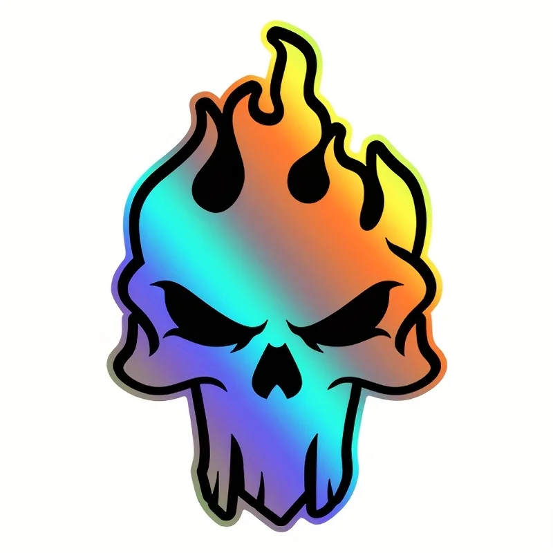 2PCS Holographic Flame Skull Motorcycle Sticker, Waterproof Vinyl Decal for Bike Body
2PCS Holographic Flame Skull Motorcycle Sticker, Waterproof Vinyl Decal for Bike Body