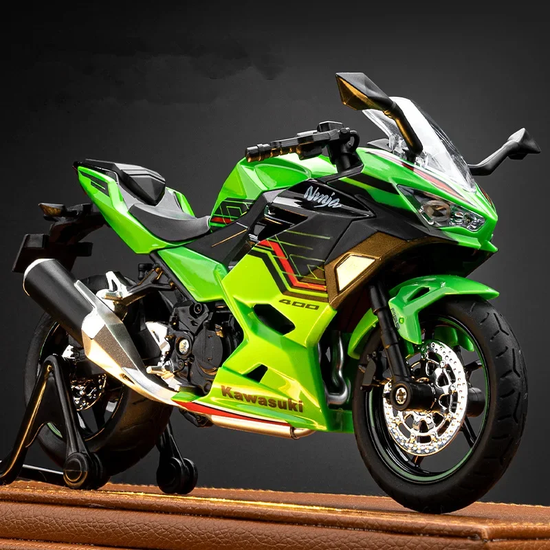 1:12 Kawasaki Ninja 400, модель спортивного мотоцикла из сплава, литая под давлением модель мотоцикла для уличных гонок, имитация звука и света, подарки для детей
1:12 Kawasaki Ninja 400, модель спортивного мотоцикла из сплава, литая под давлением модель мотоцикла для уличных гонок, имитация звука и света, подарки для детей