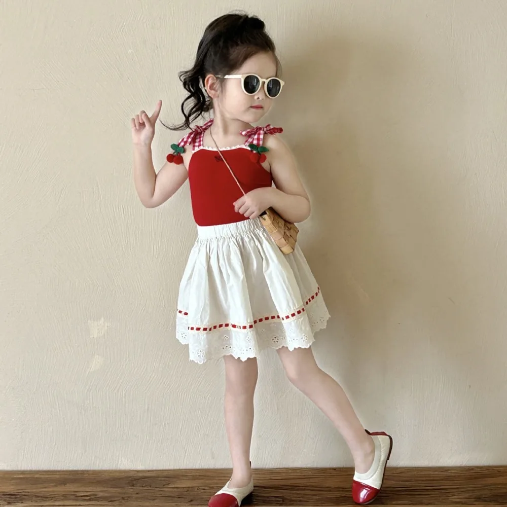 Girls Short Sleeves Summer Korean Style 2024 Summer New Fashion Solid Color Tank Top Princess Cute Summer Children Clothes
Girls Short Sleeves Summer Korean Style 2024 Summer New Fashion Solid Color Tank Top Princess Cute Summer Children Clothes