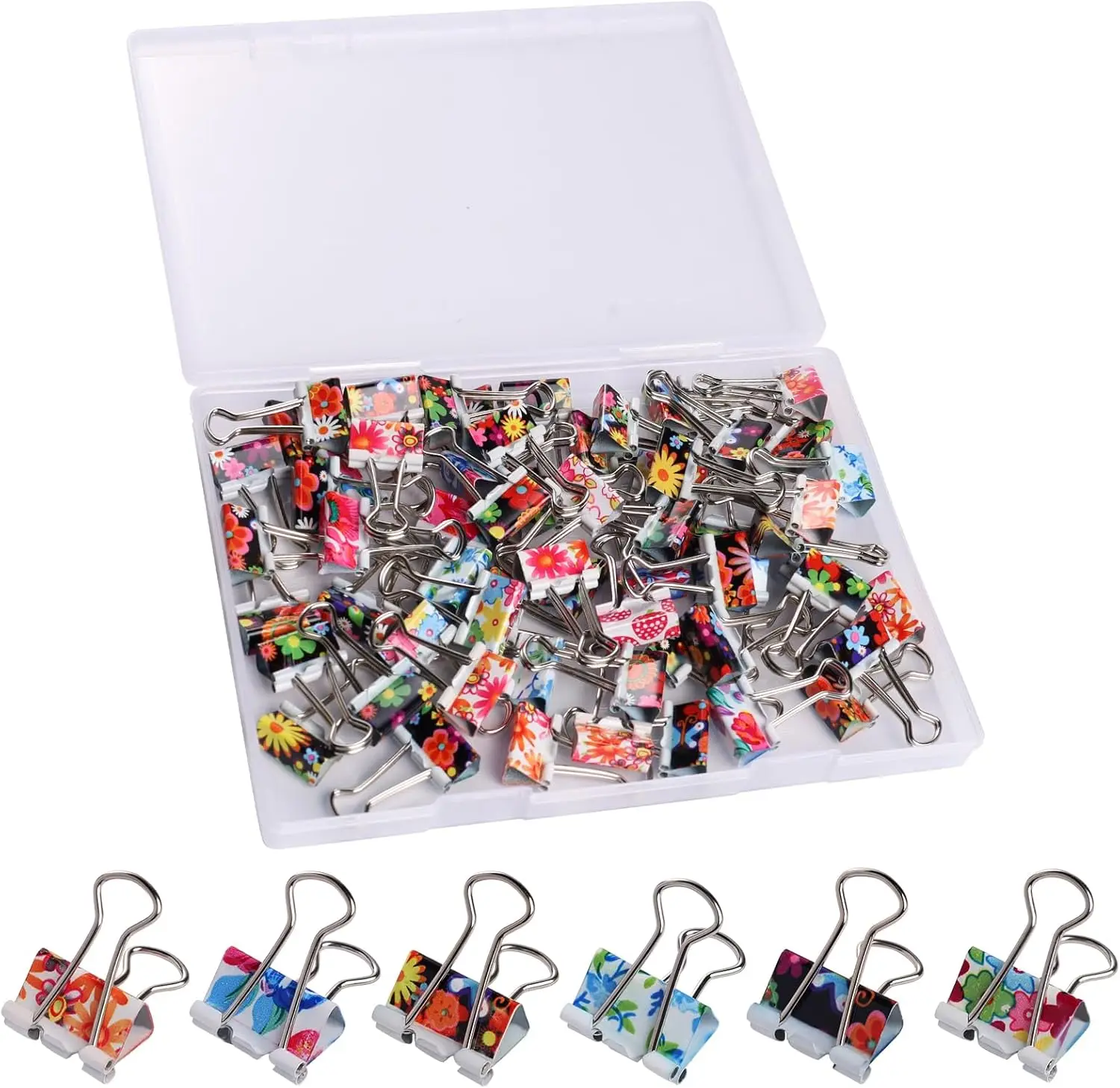 60 Pcs Small Binder Clips 3/4 Inch, Cute Flower Design for Office, School & Home
60 Pcs Small Binder Clips 3/4 Inch, Cute Flower Design for Office, School & Home