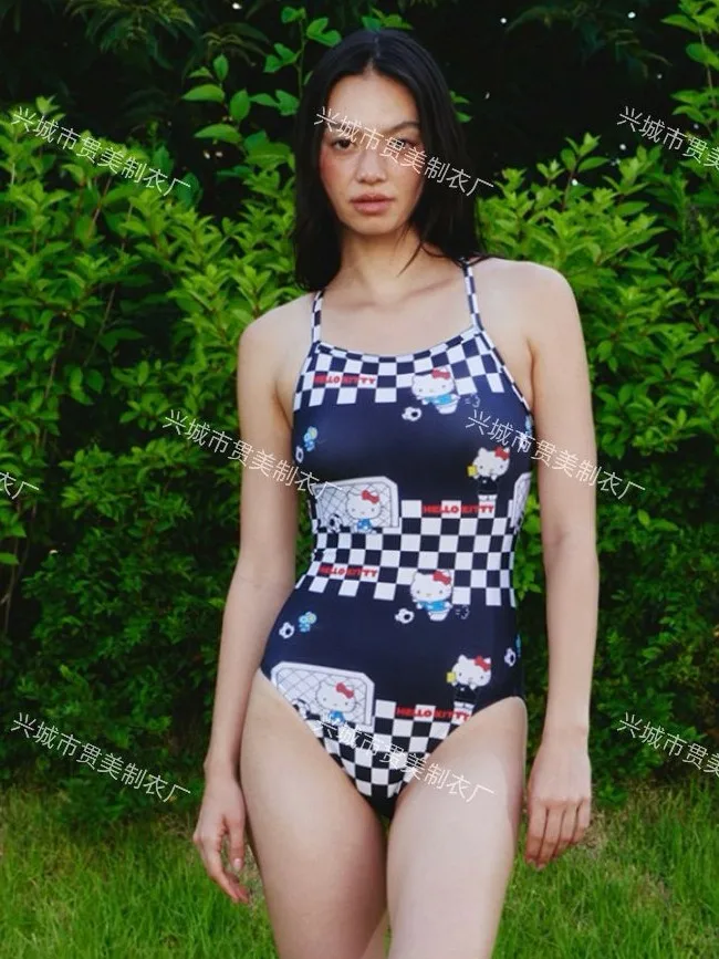 Grid Hello Kitty One Piece Bathing Suit Spaghetti Straps Stretch Quick Dry Women Summer Vacation Beach Swimming Outfit Kawaii
Grid Hello Kitty One Piece Bathing Suit Spaghetti Straps Stretch Quick Dry Women Summer Vacation Beach Swimming Outfit Kawaii