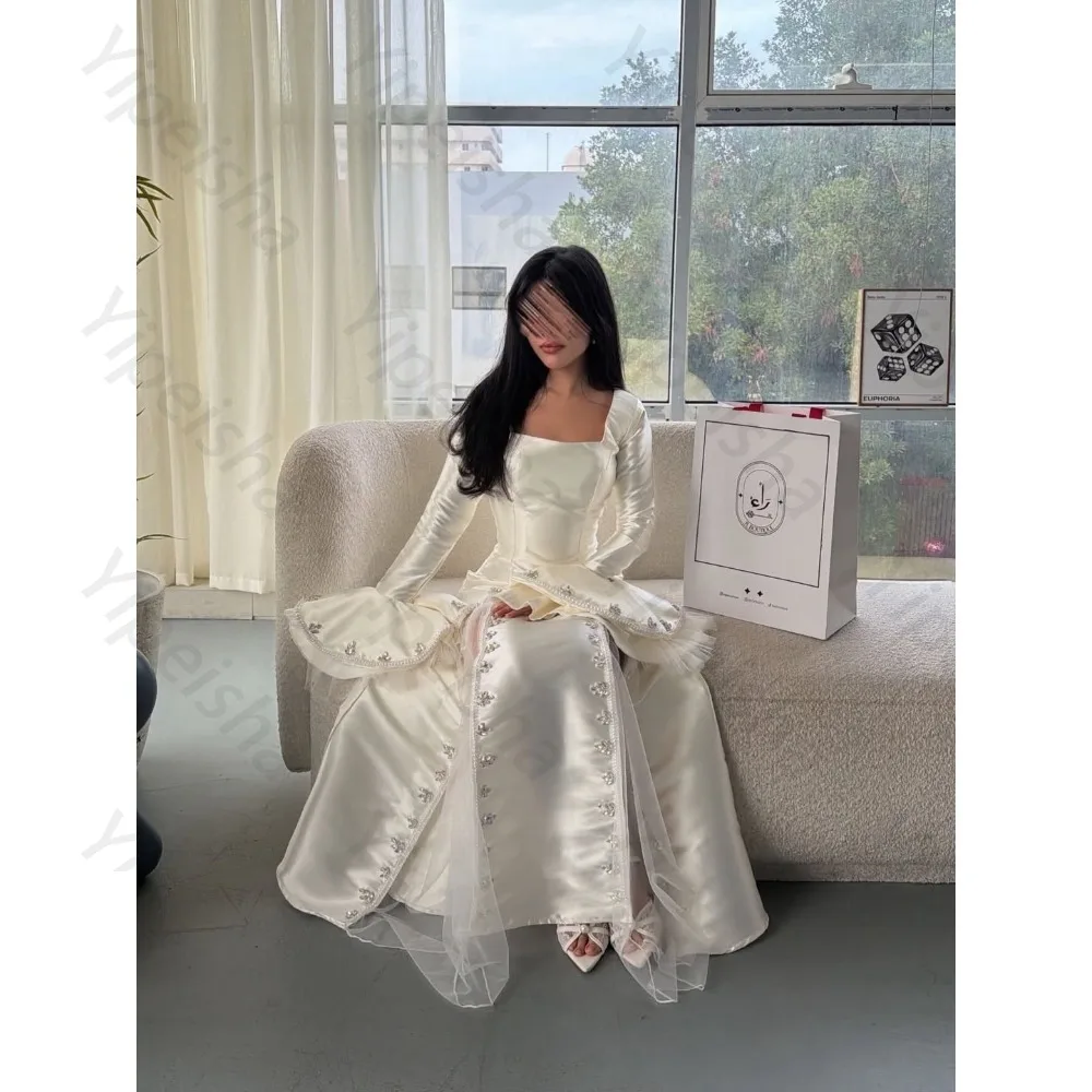 Customized White Satin Elegant Evening Dresses with Beads A-Line High Quality for Floor-length for Bespoke Occasion Party Dress
Customized White Satin Elegant Evening Dresses with Beads A-Line High Quality for Floor-length for Bespoke Occasion Party Dress