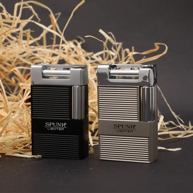 New Metal Grinding Wheel Ignition Open Flame Butane Gas Lighter Visible Gas Window Cigar Tools High-end Gift for Men
New Metal Grinding Wheel Ignition Open Flame Butane Gas Lighter Visible Gas Window Cigar Tools High-end Gift for Men