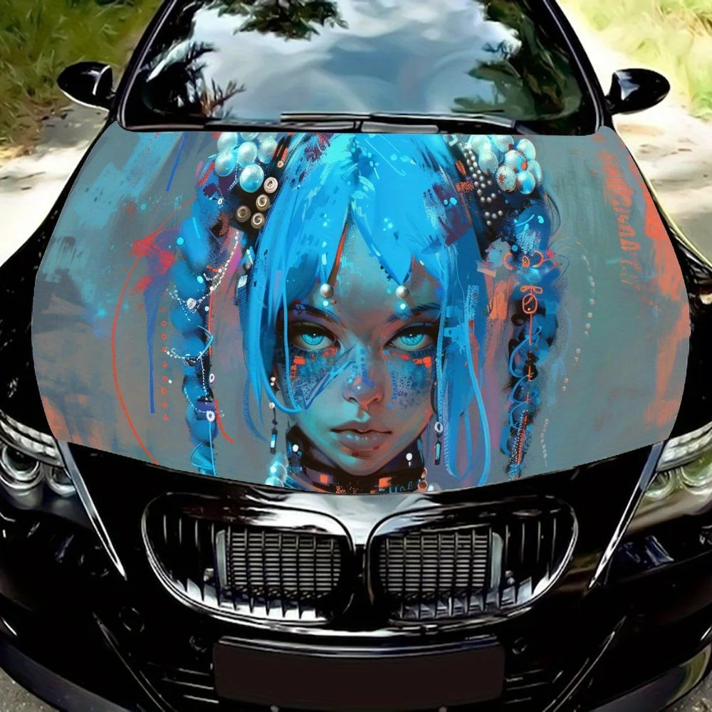 Fantasy Blue Haired Girl with Blue Eyes Car Hood Vinyl Wraps Sticker, Car Engine Decal, Waterproof Self-adhesive Car Packaging C
Fantasy Blue Haired Girl with Blue Eyes Car Hood Vinyl Wraps Sticker, Car Engine Decal, Waterproof Self-adhesive Car Packaging C