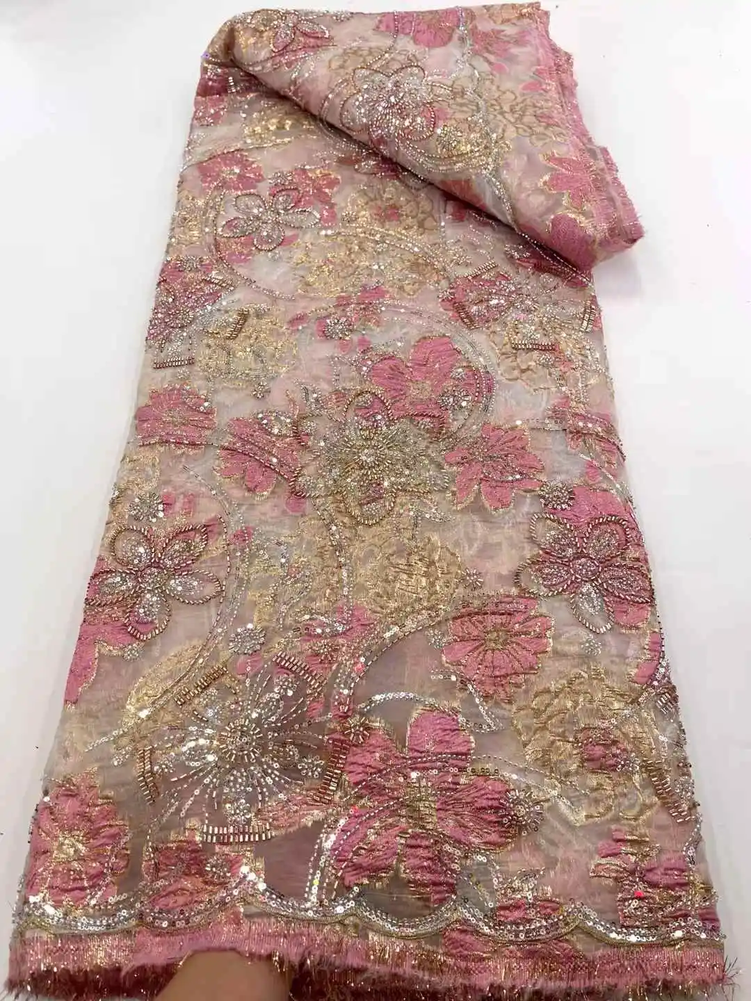 2025 African Nigerian High Quality Sequins jacquard Fabric Beaded Embroidery French Fabric For Wedding Party Dresses 5 Yards
2025 African Nigerian High Quality Sequins jacquard Fabric Beaded Embroidery French Fabric For Wedding Party Dresses 5 Yards