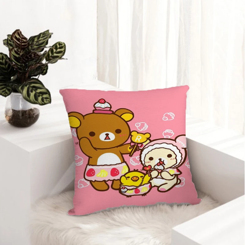 Cushion Covers for Decorative Cushions Cute Rilakkuma Cartoon Double Sided Printing Short Plush Home Decoration Body Pillow Bed
Cushion Covers for Decorative Cushions Cute Rilakkuma Cartoon Double Sided Printing Short Plush Home Decoration Body Pillow Bed