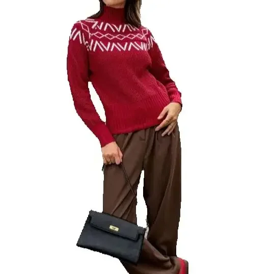 Female Fashion Knitted Pullover Autumn & Winter Vacation Style Casual High Neck Long Sleeve Base Sweater Top Women's Clothing
Female Fashion Knitted Pullover Autumn & Winter Vacation Style Casual High Neck Long Sleeve Base Sweater Top Women's Clothing
