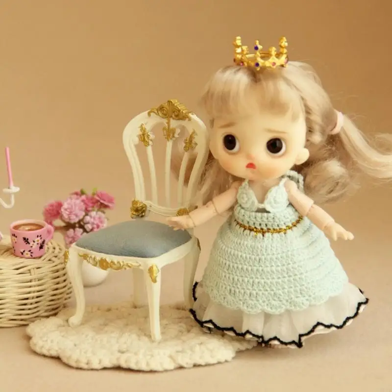 Detailed Mini Dining Chair Dollhouses Compatible 1/12 Small Furniture Piece
Detailed Mini Dining Chair Dollhouses Compatible 1/12 Small Furniture Piece