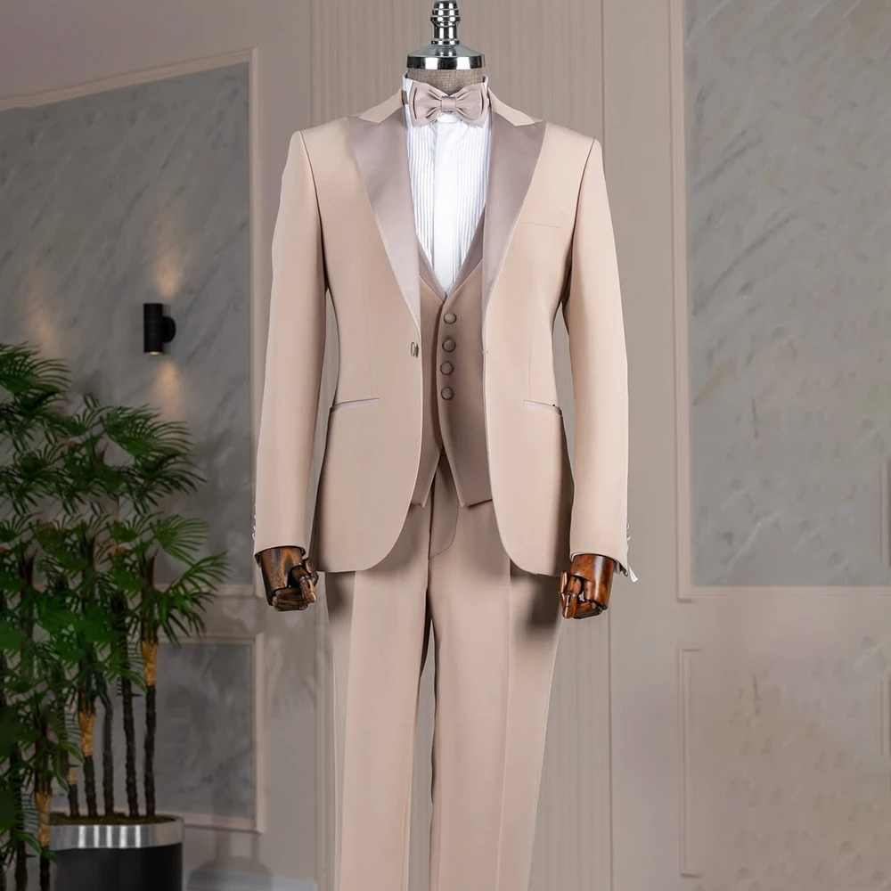 Элегантные свадебные мужские костюмы из трех предметов, куртка, брюки, жилет, формальный однобортный костюм с острым лацканом, облегающая мужская одежда, костюм Homme
Элегантные свадебные мужские костюмы из трех предметов, куртка, брюки, жилет, формальный однобортный костюм с острым лацканом, облегающая мужская одежда, костюм Homme