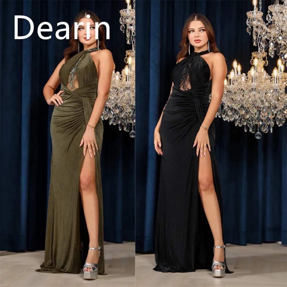 Customized Formal Gown Evening Prom Dress Dearin Halter Column Floor Length Skirts Bespoke Occasion Dresses Women
Customized Formal Gown Evening Prom Dress Dearin Halter Column Floor Length Skirts Bespoke Occasion Dresses Women