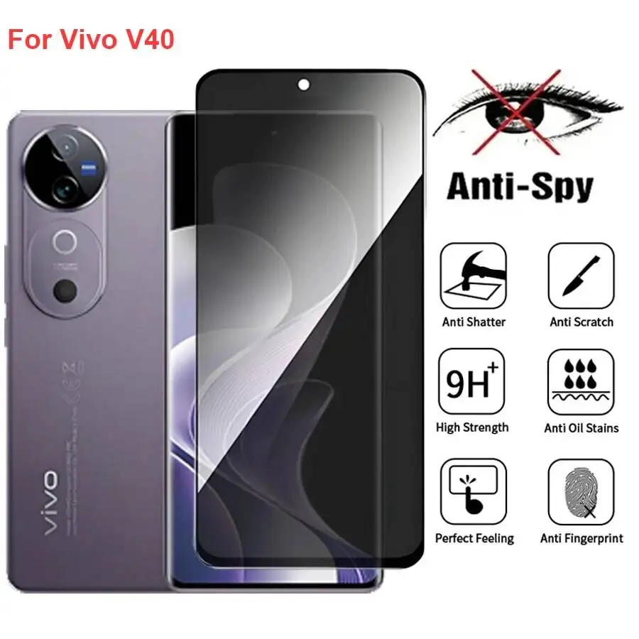 Vivo V40 Anti Spy Privacy Tempered Glass Protector Compatible For Vivov40 Full Cover Screen Phone Film
Vivo V40 Anti Spy Privacy Tempered Glass Protector Compatible For Vivov40 Full Cover Screen Phone Film
