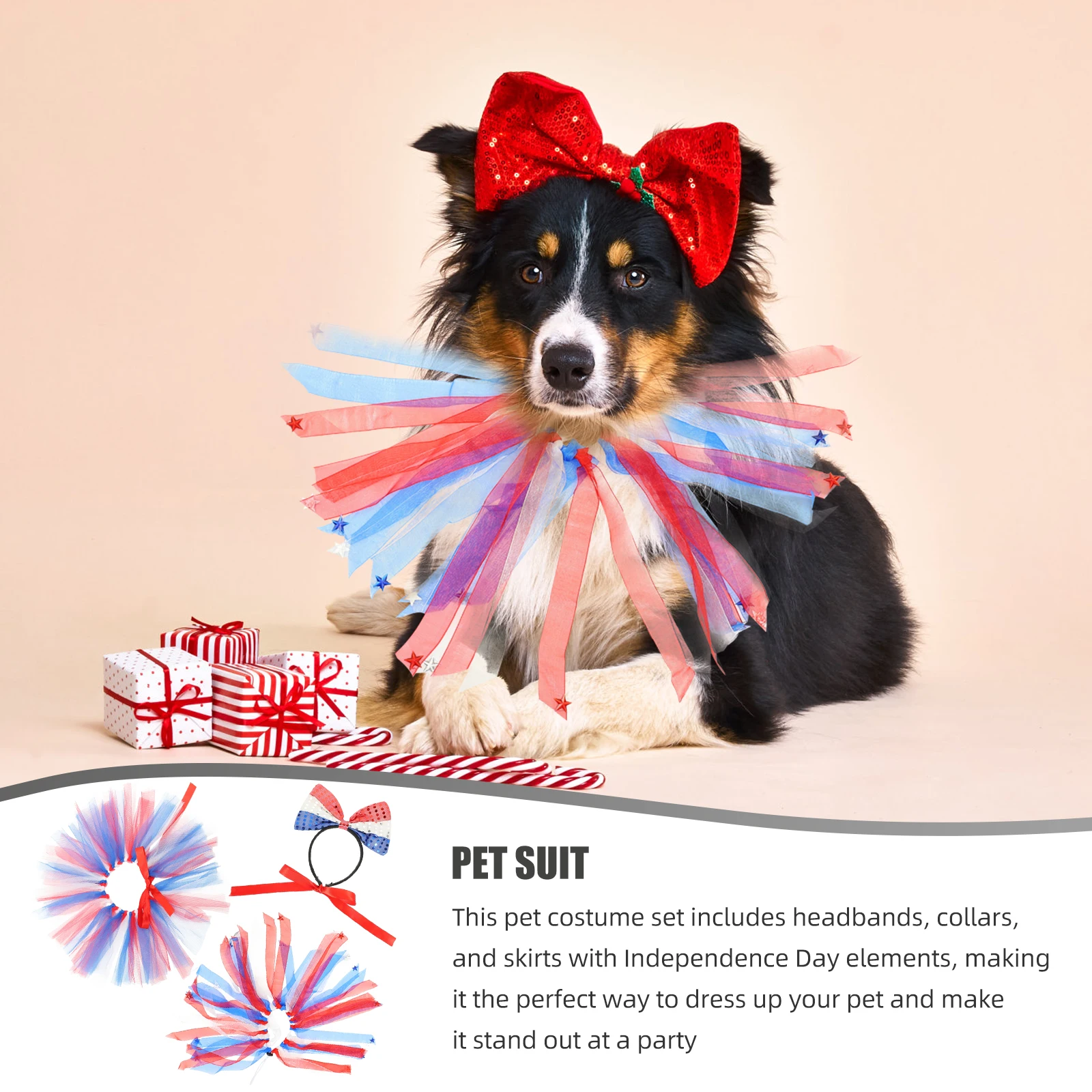 1 set Independence Day Pet Headband Kit Decorative Dog Costume for Party Practical -Lasting Wear Cosplay Performance
1 set Independence Day Pet Headband Kit Decorative Dog Costume for Party Practical -Lasting Wear Cosplay Performance