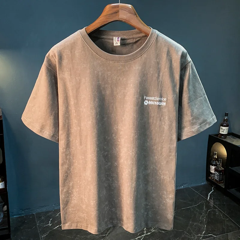 Short sleeved T-shirt men's minimalist printed summer thin style trendy casual loose elastic breathable versatile top
Short sleeved T-shirt men's minimalist printed summer thin style trendy casual loose elastic breathable versatile top