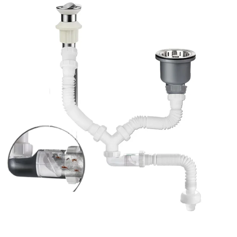 Balcony laundry pool sewer pipe full set drain pipe laundry cabinet deodorant household
Balcony laundry pool sewer pipe full set drain pipe laundry cabinet deodorant household